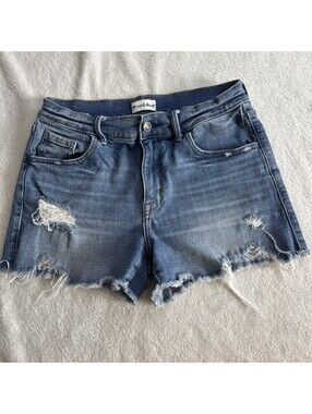 Studio Blue Distressed Women's Shorts Size 26 (2418)